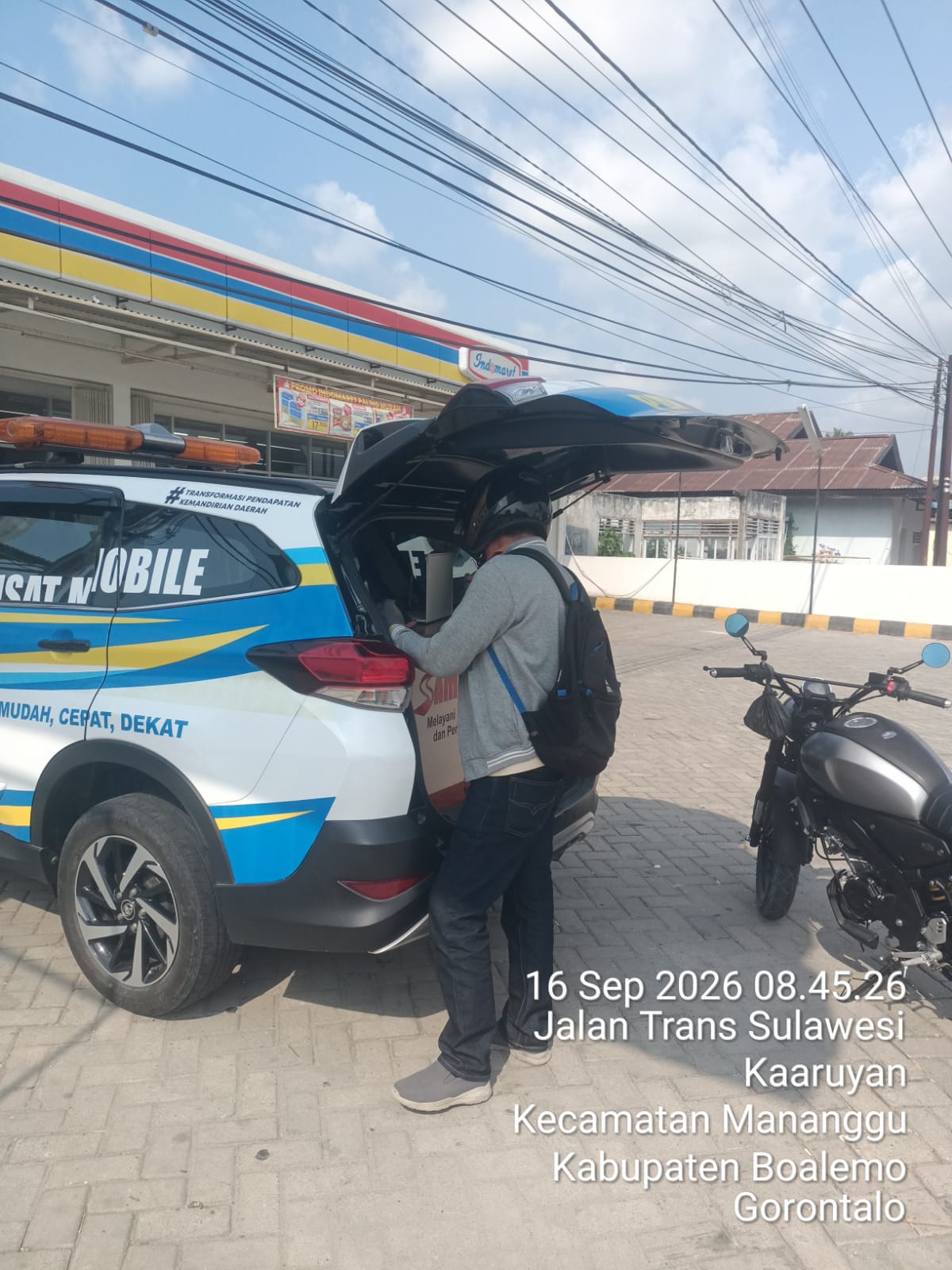 Lokasi Pelayanan Gerai Samsat Mobile di Kec. Mananggu