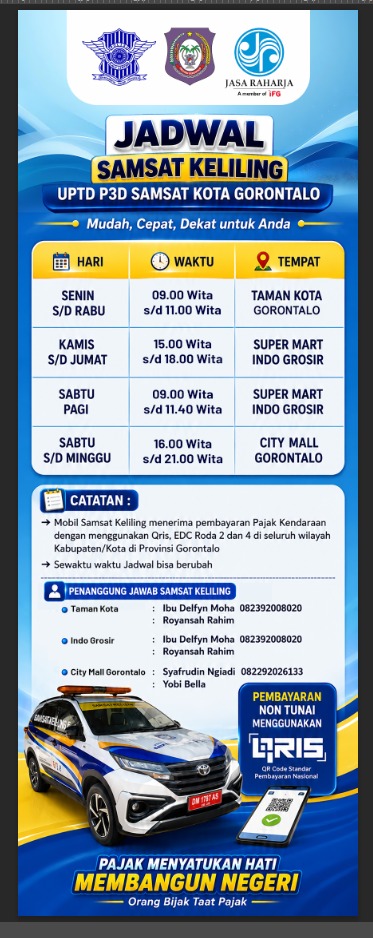 Gerai Samsat Mobile Kota Gorontalo, Solusi Praktis Bayar Pajak Kendaraan Lebih Dekat dan Mudah
