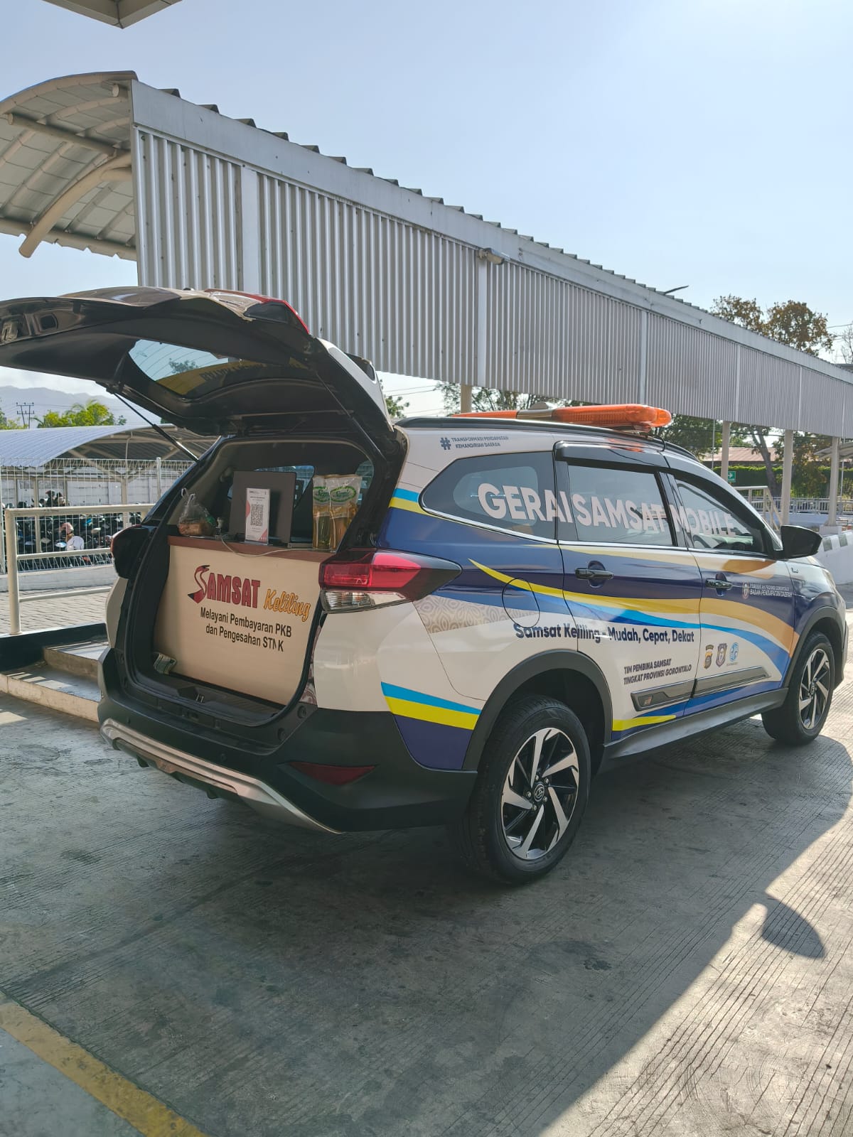 Gerai Samsat Mobile Kota Gorontalo Hadir di Super Mart Indo Grosir Gorontalo Sore Ini